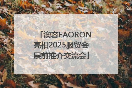 澳容EAORON亮相2025服贸会展前推介交流会