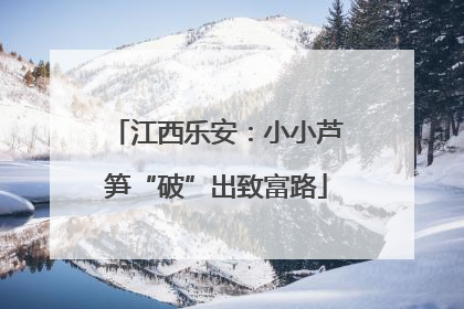 江西乐安：小小芦笋“破”出致富路