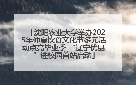 沈阳农业大学举办2025年仲夏饮食文化节多元活动点亮毕业季 “辽宁优品”进校园首站启动