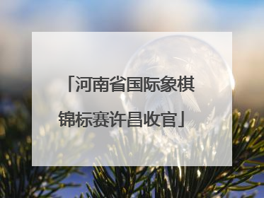 河南省国际象棋锦标赛许昌收官