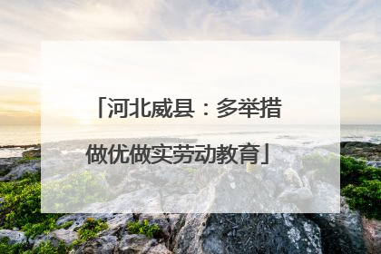 河北威县：多举措做优做实劳动教育