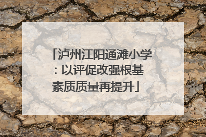 泸州江阳通滩小学：以评促改强根基 素质质量再提升