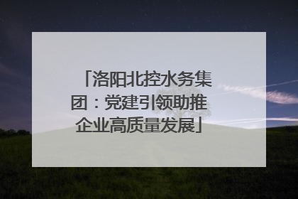 洛阳北控水务集团：党建引领助推企业高质量发展