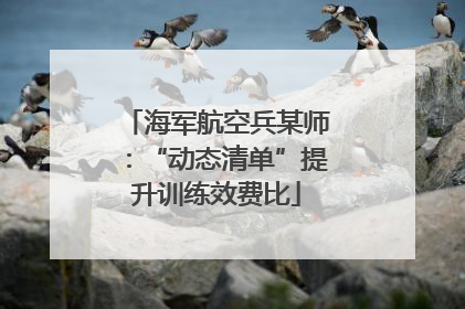 海军航空兵某师：“动态清单”提升训练效费比