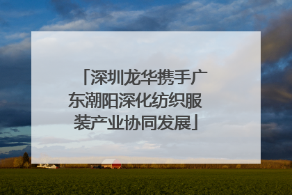 深圳龙华携手广东潮阳深化纺织服装产业协同发展