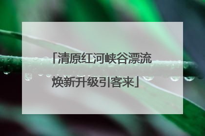 清原红河峡谷漂流焕新升级引客来
