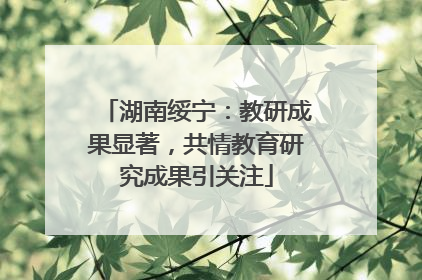 湖南绥宁：教研成果显著，共情教育研究成果引关注