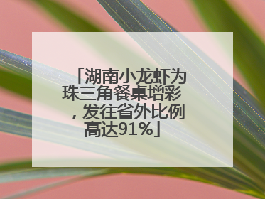 湖南小龙虾为珠三角餐桌增彩，发往省外比例高达91%
