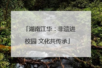 湖南江华：非遗进校园 文化共传承