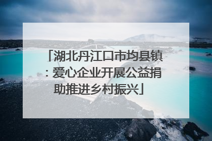 湖北丹江口市均县镇：爱心企业开展公益捐助推进乡村振兴