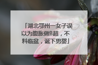 湖北鄂州一女子误以为腹胀做B超，不料临盆，诞下男婴