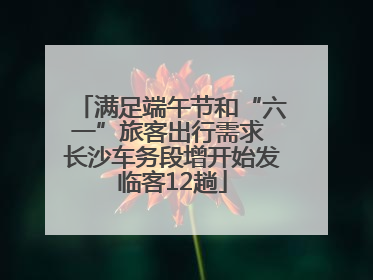满足端午节和“六一”旅客出行需求 长沙车务段增开始发临客12趟
