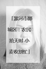 漯河市郾城区：农民抢天时 小麦收割忙
