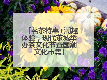 茗茶特惠+潮趣体验，现代茶城举办茶文化节暨国潮文化市集