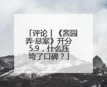 评论丨《酱园弄·悬案》开分5.9，什么压垮了口碑？