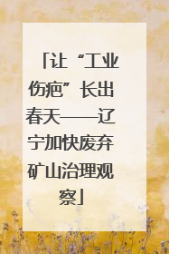 让“工业伤疤”长出春天——辽宁加快废弃矿山治理观察