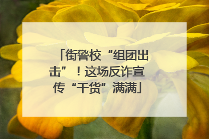 街警校“组团出击”！这场反诈宣传“干货”满满