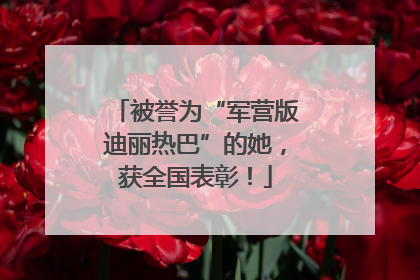 被誉为“军营版迪丽热巴”的她，获全国表彰！