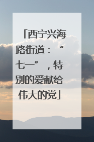 西宁兴海路街道：“七一”，特别的爱献给伟大的党