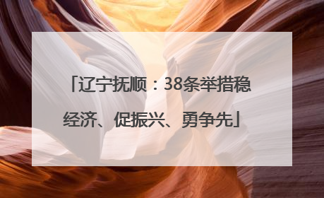 辽宁抚顺：38条举措稳经济、促振兴、勇争先