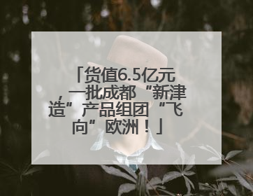 货值6.5亿元，一批成都“新津造”产品组团“飞向”欧洲！