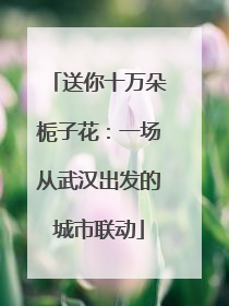 送你十万朵栀子花：一场从武汉出发的城市联动