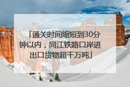 通关时间缩短到30分钟以内，同江铁路口岸进出口货物超千万吨