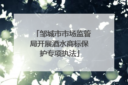 邹城市市场监管局开展酒水商标保护专项执法