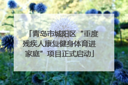 青岛市城阳区“重度残疾人康复健身体育进家庭”项目正式启动