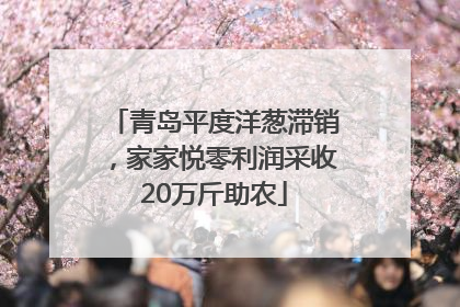 青岛平度洋葱滞销，家家悦零利润采收20万斤助农