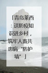 青岛莱西：送防疫知识进乡村，筑牢人畜共患病“防护墙”