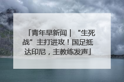 青年早新闻｜“生死战”主打进攻！国足抵达印尼，主教练发声