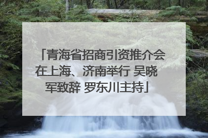 青海省招商引资推介会在上海、济南举行 吴晓军致辞 罗东川主持