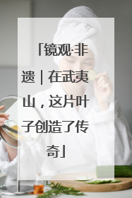 镜观·非遗｜在武夷山，这片叶子创造了传奇