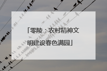 零陵：农村精神文明建设春色满园