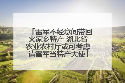 雷军不经意间带回火家乡特产 湖北省农业农村厅或可考虑请雷军当特产大使