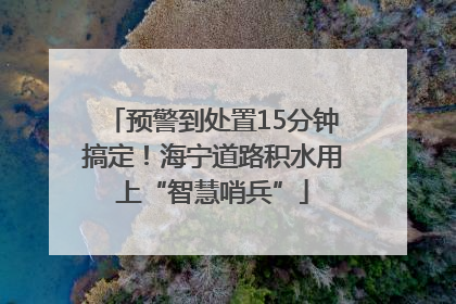 预警到处置15分钟搞定！海宁道路积水用上“智慧哨兵”