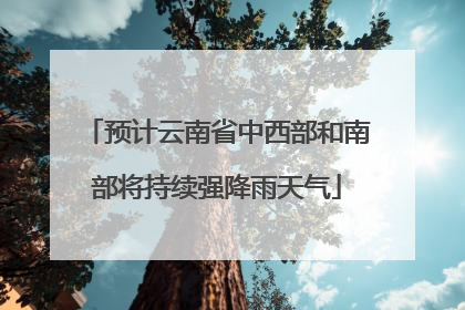 预计云南省中西部和南部将持续强降雨天气