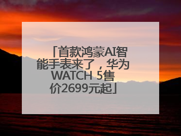 首款鸿蒙AI智能手表来了，华为WATCH 5售价2699元起