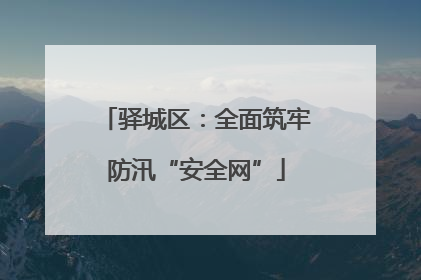 驿城区：全面筑牢防汛“安全网”