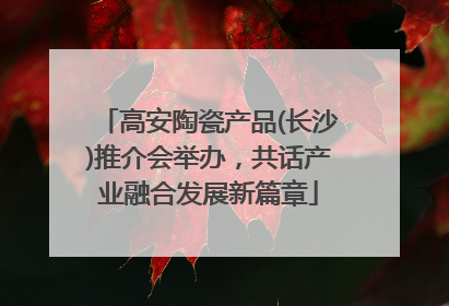 高安陶瓷产品(长沙)推介会举办，共话产业融合发展新篇章