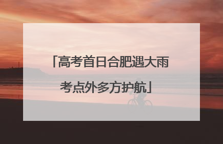 高考首日合肥遇大雨 考点外多方护航