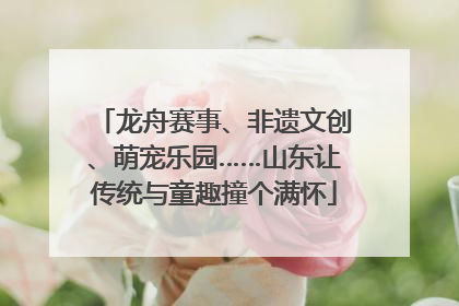 龙舟赛事、非遗文创、萌宠乐园……山东让传统与童趣撞个满怀