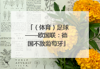 （体育）足球——欧国联：德国不敌葡萄牙