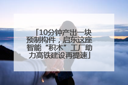 10分钟产出一块预制构件，启东这座智能“积木”工厂助力高铁建设再提速