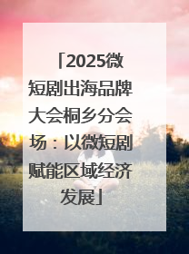 2025微短剧出海品牌大会桐乡分会场：以微短剧赋能区域经济发展