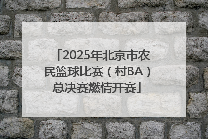 2025年北京市农民篮球比赛（村BA）总决赛燃情开赛