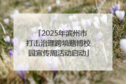 2025年滨州市打击治理跨境赌博校园宣传周活动启动