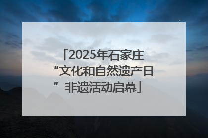 2025年石家庄“文化和自然遗产日”非遗活动启幕