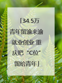 34.5万青年留渝来渝就业创业 重庆把“C位”留给青年